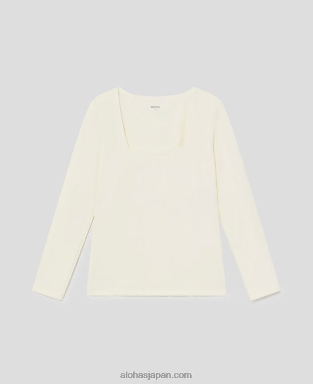 Alohas42TFH623 女性 コア - ホワイト長袖トップ
