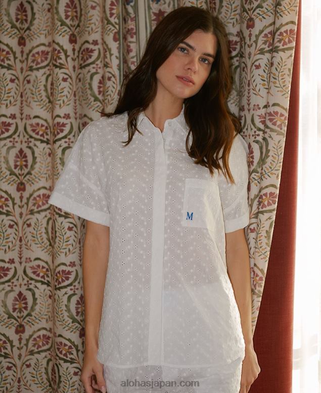 Alohas42TFH637 女性 blanca - 白いパジャマトップ