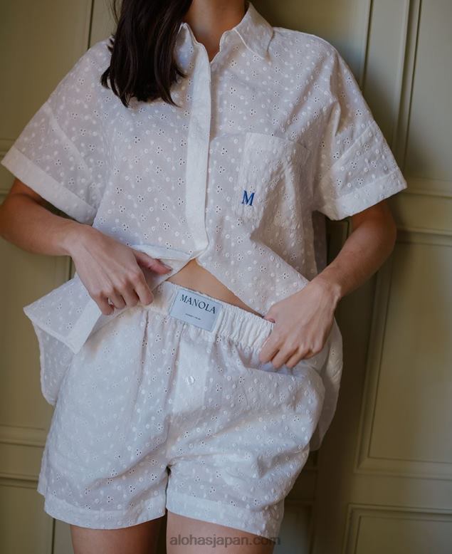 Alohas42TFH637 女性 blanca - 白いパジャマトップ