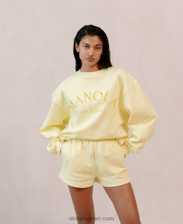 Alohas42TFH945 女性 iconica - イエローコットンスウェットシャツ