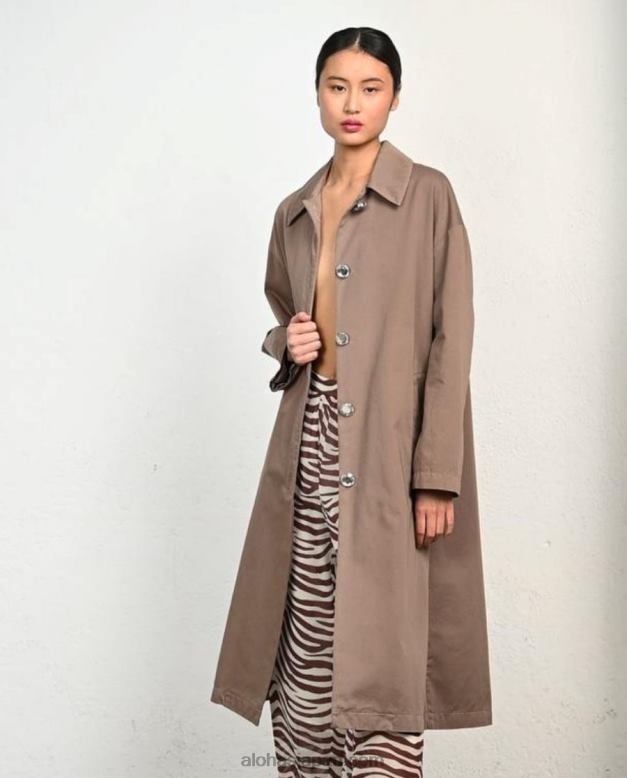 Alohas ナツメグブラウン 42TFH1007 女性 フラッシュ - ブラウンコットンジャケット