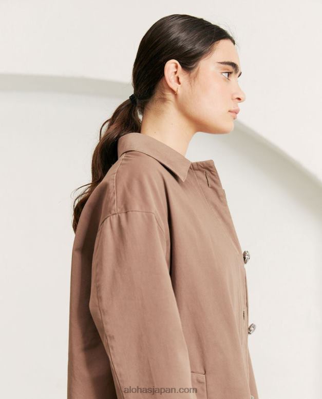 Alohas ナツメグブラウン 42TFH1007 女性 フラッシュ - ブラウンコットンジャケット