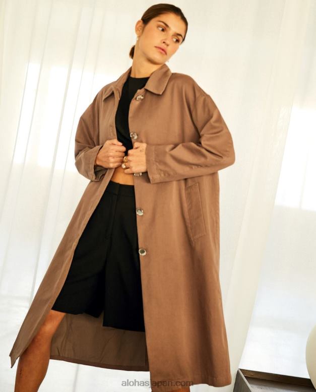 Alohas ナツメグブラウン 42TFH1007 女性 フラッシュ - ブラウンコットンジャケット