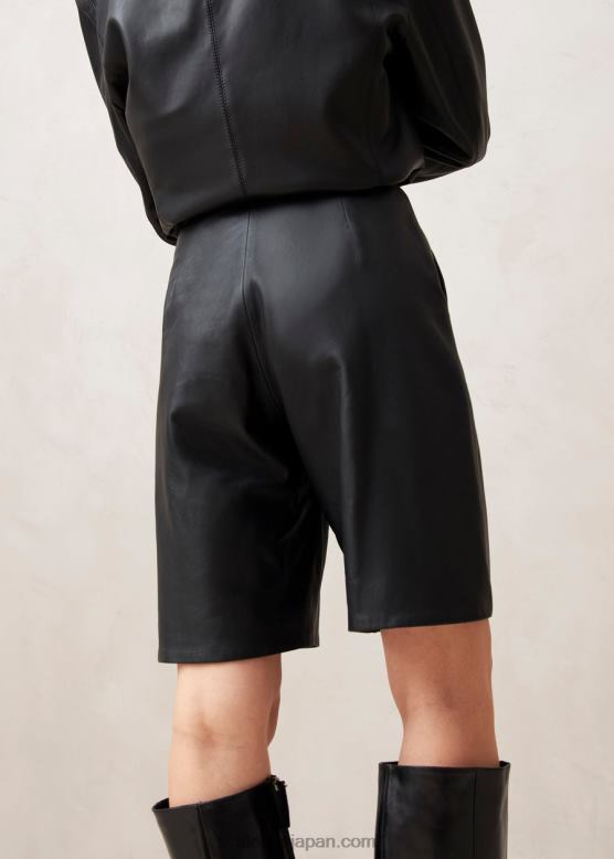 Alohas 黒 42TFH1020 女性 トゥールーズ - 黒のレザーショートパンツ