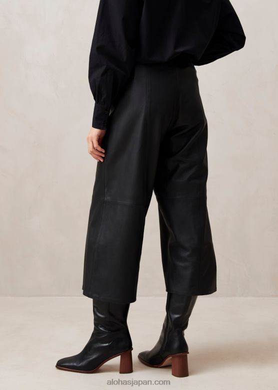 Alohas 黒 42TFH1025 女性 モンペリエ - 黒のレザーパンツ