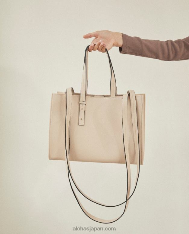 Alohas 象牙 42TFH1033 女性 the Z - ホワイトレザーハンドバッグ