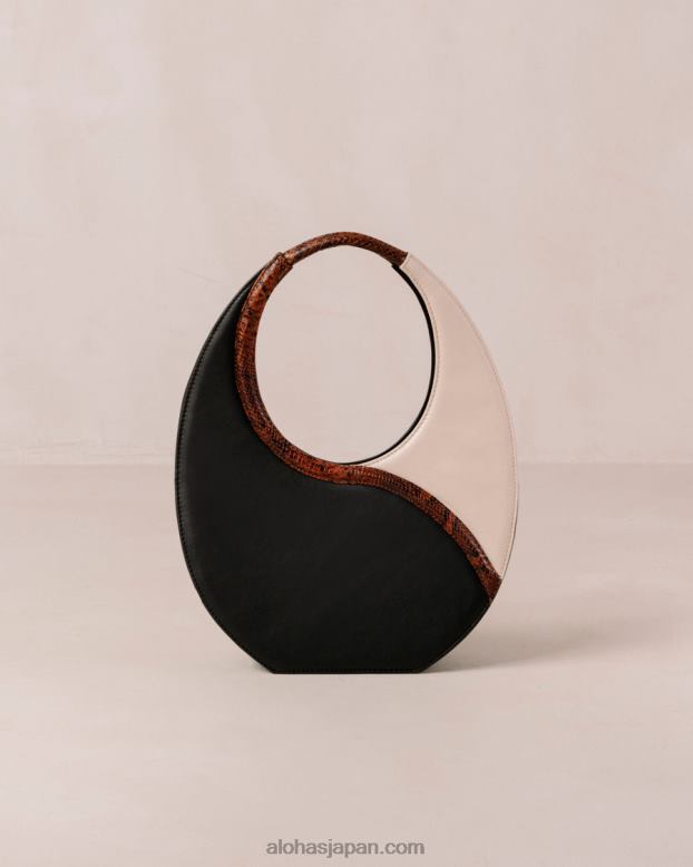Alohas ブラッククリーム 42TFH1036 女性 the o venti indo - 黒と白のレザーバッグ