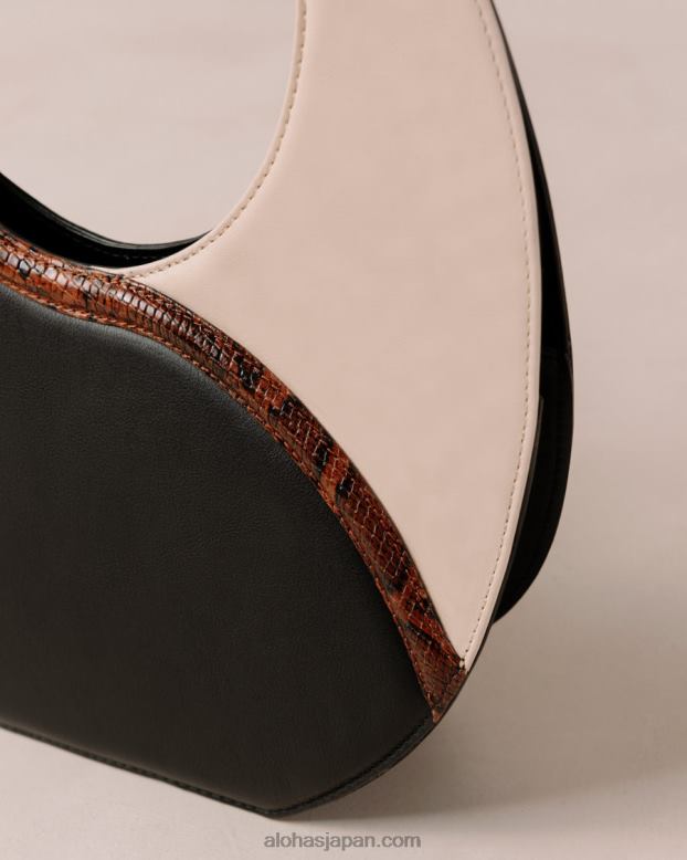 Alohas ブラッククリーム 42TFH1036 女性 the o venti indo - 黒と白のレザーバッグ