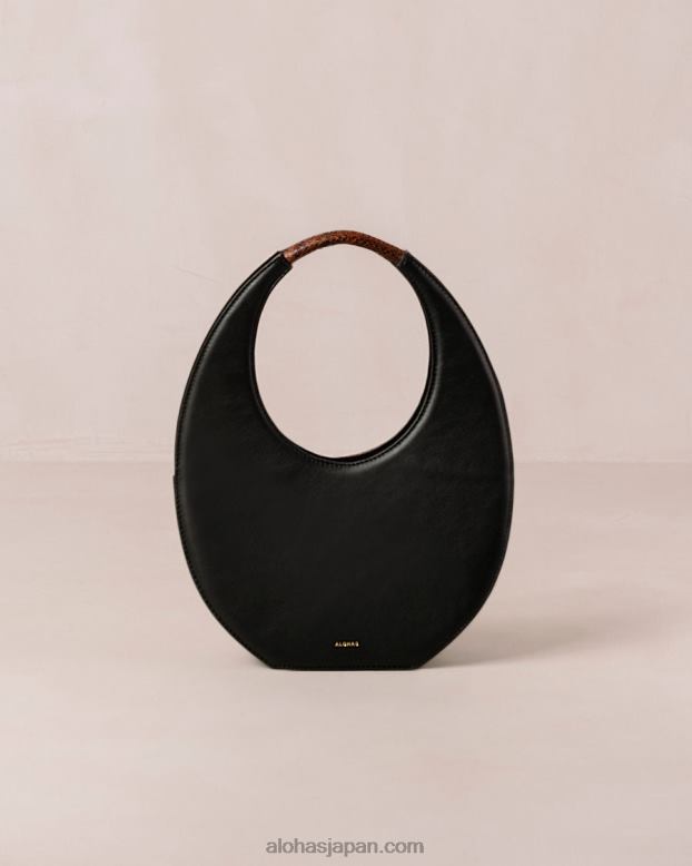 Alohas ブラッククリーム 42TFH1036 女性 the o venti indo - 黒と白のレザーバッグ