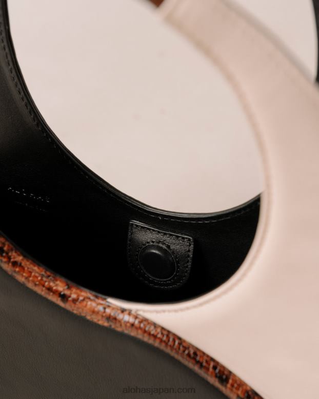 Alohas ブラッククリーム 42TFH1036 女性 the o venti indo - 黒と白のレザーバッグ