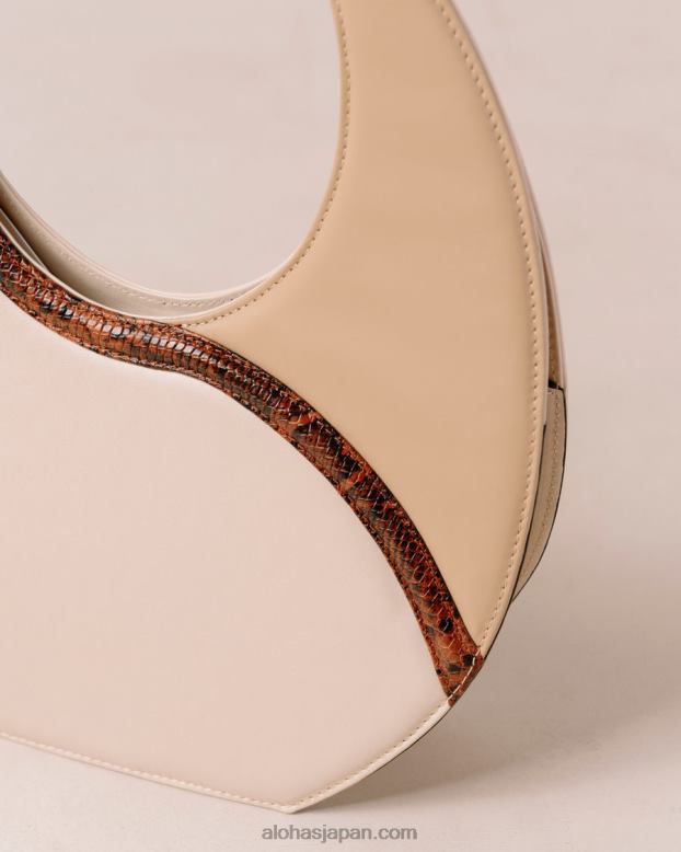 Alohas クリームストーンベージュ 42TFH1037 女性 the o venti indo - ホワイトとベージュのレザーバッグ
