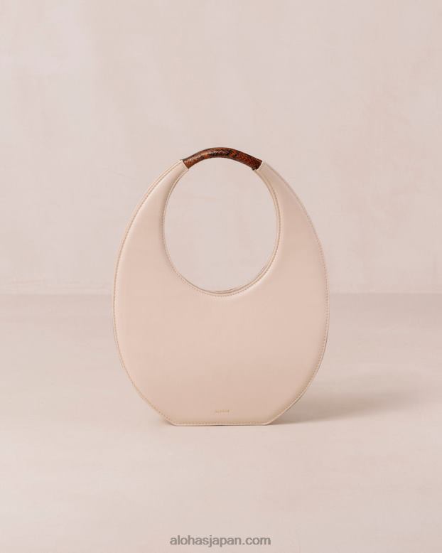 Alohas クリームストーンベージュ 42TFH1037 女性 the o venti indo - ホワイトとベージュのレザーバッグ