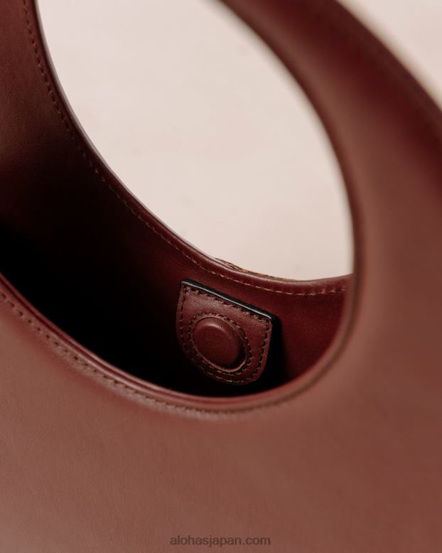 Alohas ワイン ブルゴーニュ スモーキー モーヴ 42TFH1038 女性 the o venti indo - ブラウンとモーブのレザーバッグ