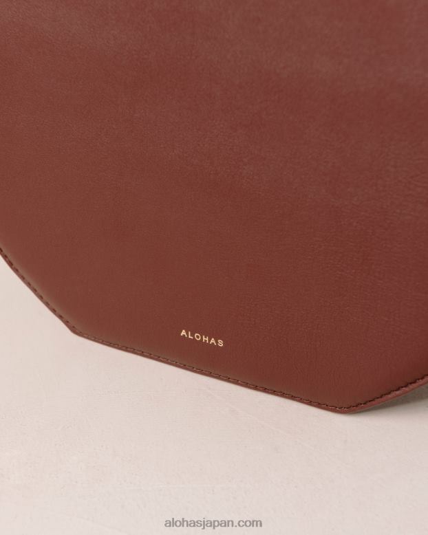 Alohas ワイン ブルゴーニュ スモーキー モーヴ 42TFH1038 女性 the o venti indo - ブラウンとモーブのレザーバッグ