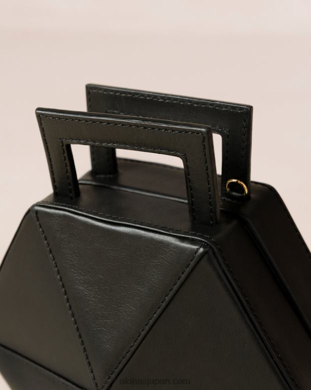Alohas 黒 42TFH1043 女性 K - ブラックレザーハンドバッグ