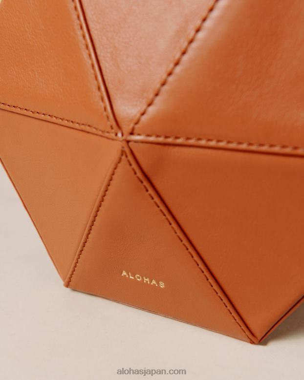 Alohas 黄褐色 42TFH1045 女性 K - ブラウン レザー ハンドバッグ