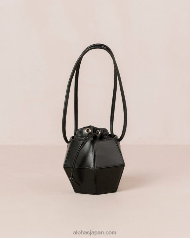 Alohas 黒 42TFH1046 女性 the v - ブラックレザーハンドバッグ