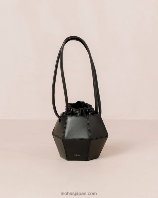 Alohas 黒 42TFH1046 女性 the v - ブラックレザーハンドバッグ
