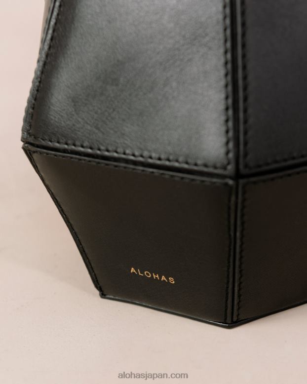Alohas 黒 42TFH1046 女性 the v - ブラックレザーハンドバッグ