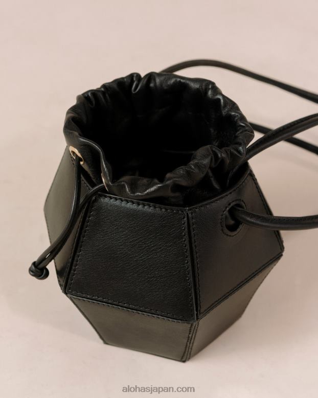 Alohas 黒 42TFH1046 女性 the v - ブラックレザーハンドバッグ