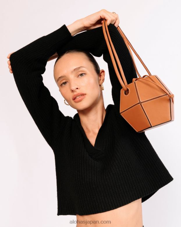 Alohas 黄褐色 42TFH1048 女性 v - ブラウン レザー ハンドバッグ