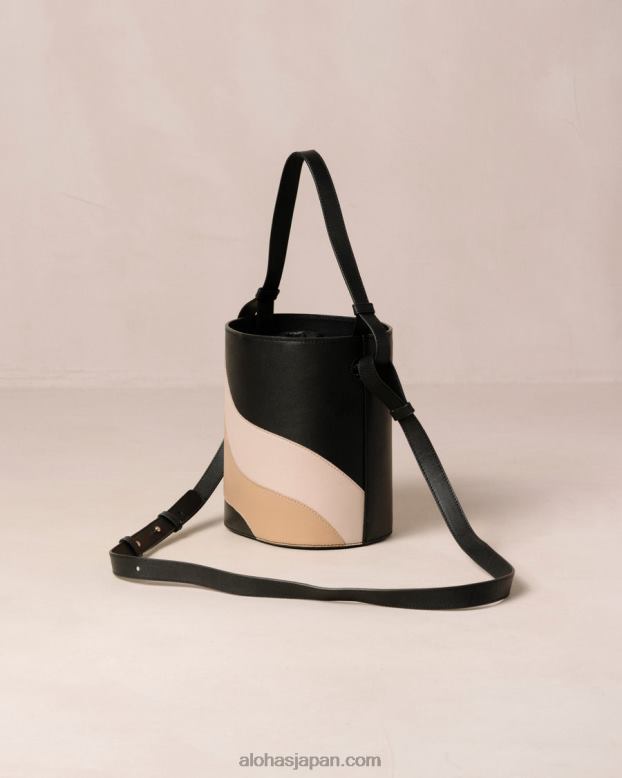 Alohas 万華鏡ブラックストーンベージュプリント 42TFH1051 女性 the u venti カレイドスコープ - マルチカラー レザー ハンドバッグ