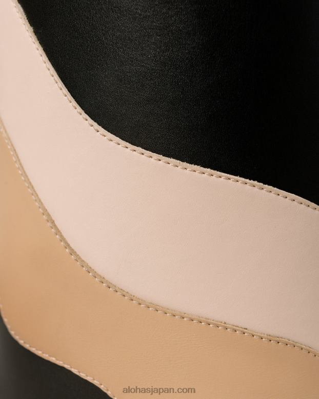 Alohas 万華鏡ブラックストーンベージュプリント 42TFH1051 女性 the u venti カレイドスコープ - マルチカラー レザー ハンドバッグ