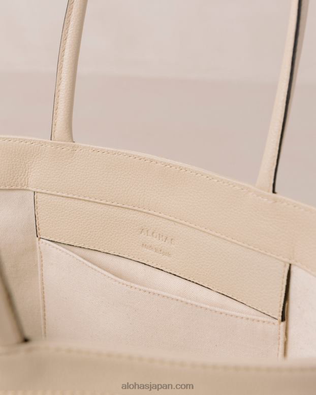 Alohas クリーム 42TFH1052 女性 the f - ホワイトレザーハンドバッグ