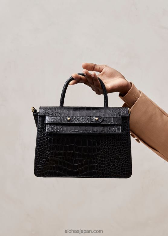 Alohas 黒 42TFH1063 女性 the m exotic - ブラックレザーハンドバッグ