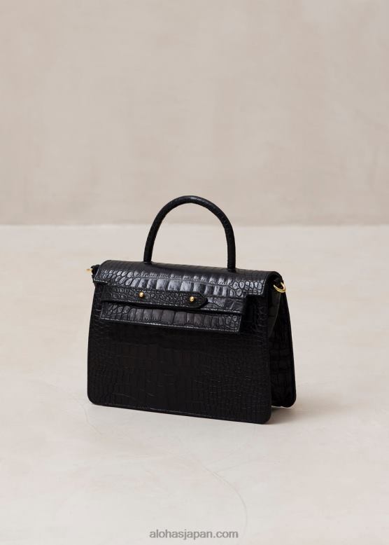 Alohas 黒 42TFH1063 女性 the m exotic - ブラックレザーハンドバッグ