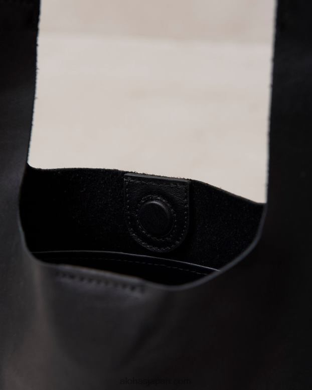 Alohas 黒 42TFH1069 女性 l - ブラックレザーハンドバッグ