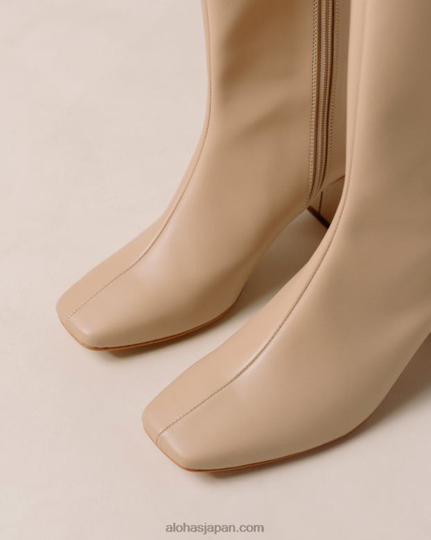 Alohas タヒニベージュ 42TFH106 女性 チョーク - ベージュのビーガン レザー ブーツ