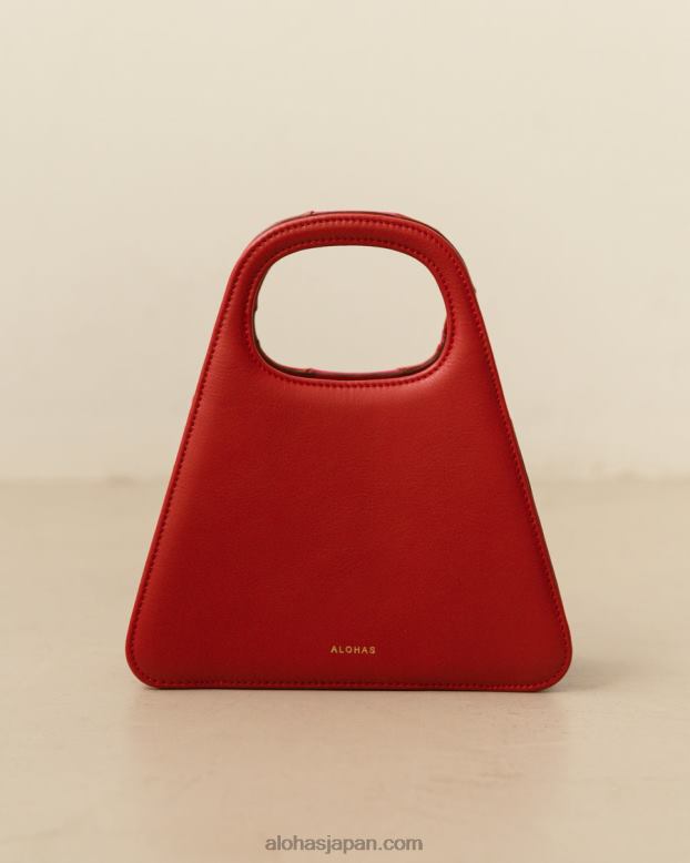 Alohas スカッキ リップスティック レッドマゼンタ 42TFH1074 女性 a scacchi - 赤とピンクの市松模様のハンドバッグ