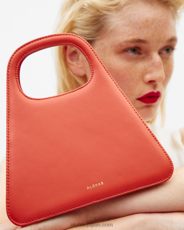 Alohas ポメロオレンジ 42TFH1075 女性 a - 明るいオレンジ色のレザー ハンドバッグ
