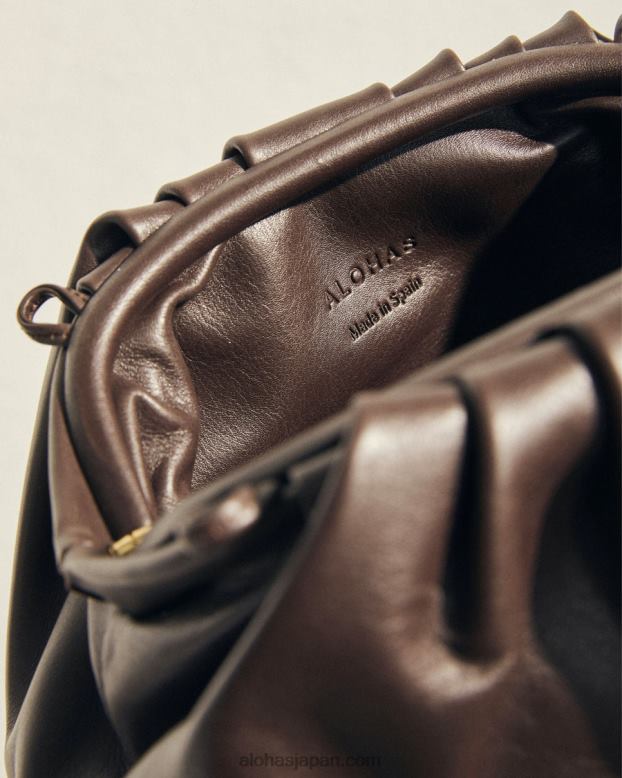 Alohas コーヒーブラウン 42TFH1089 女性 D - ブラウン レザー ハンドバッグ