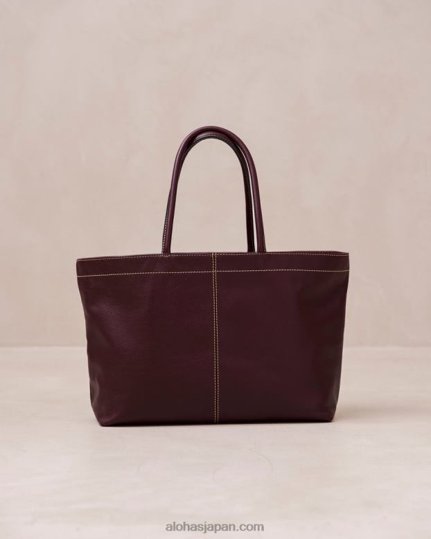 Alohas ダークバーガンディ 42TFH1091 女性 the f - レッド レザー ハンドバッグ