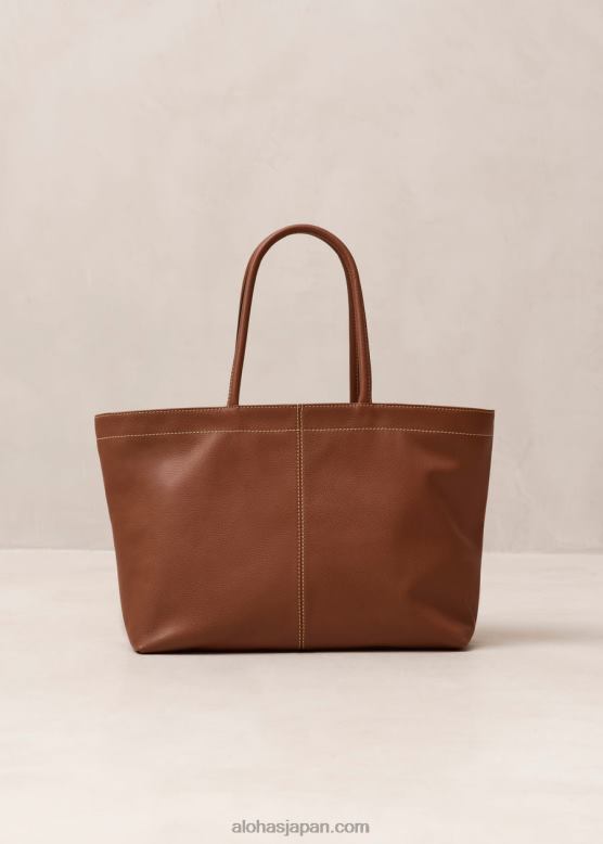 Alohas 黄褐色 42TFH1092 女性 the f - ブラウン レザー ハンドバッグ