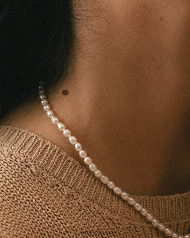 Alohas 金 42TFH1111 女性 ナツメ - パールネックレス