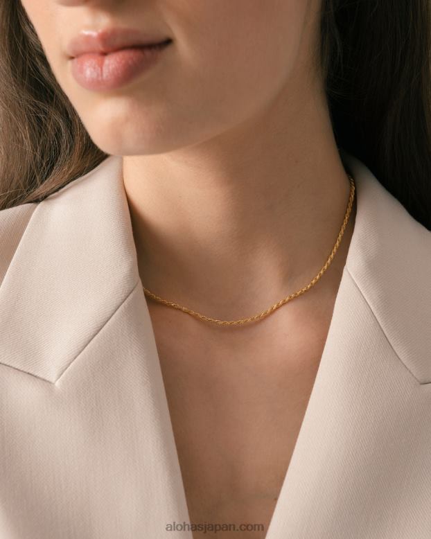 Alohas 金 42TFH1115 女性 サワースープ - ゴールドネックレス
