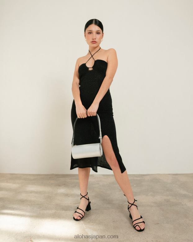 Alohas プリーツシマーシルバー 42TFH1119 女性 i プリーツ シマー - シルバー レザー ハンドバッグ