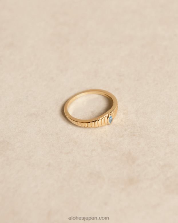 Alohas 青 42TFH1121 女性 ターメリック - 金と青のリング