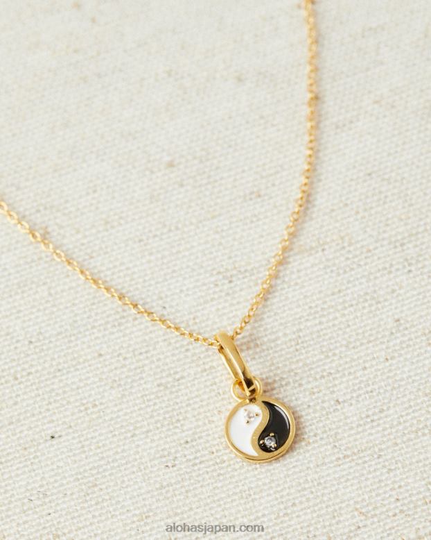 Alohas 金 42TFH1146 女性 インヤン - ゴールドネックレス