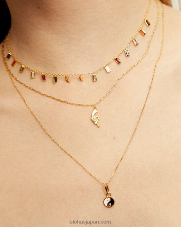 Alohas 金 42TFH1146 女性 インヤン - ゴールドネックレス