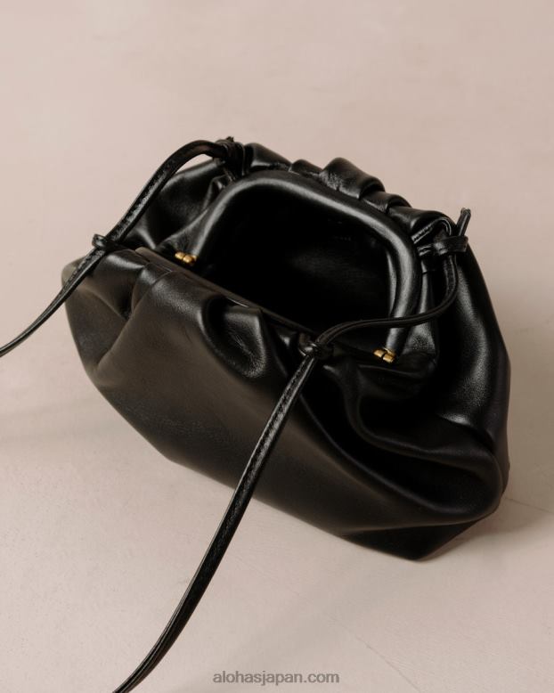 Alohas 黒 42TFH1158 女性 ミニD - ブラックレザーバッグ
