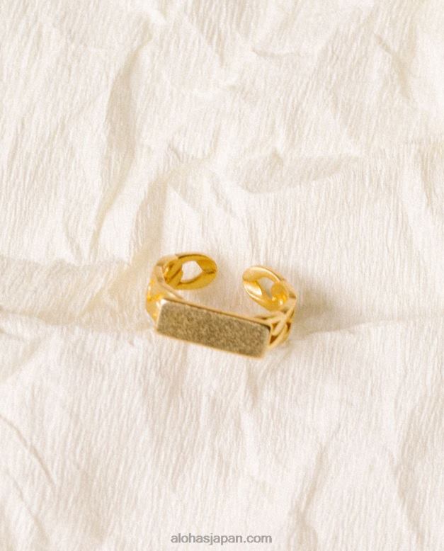 Alohas 金 42TFH1177 女性 迷宮 - 金の指輪