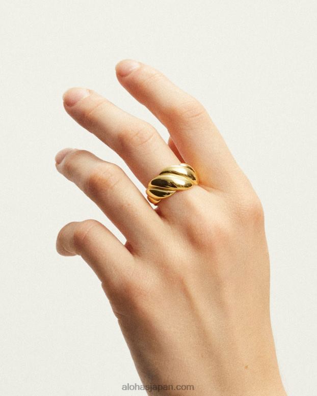 Alohas 金 42TFH1201 女性 ペルセウス - 金の指輪