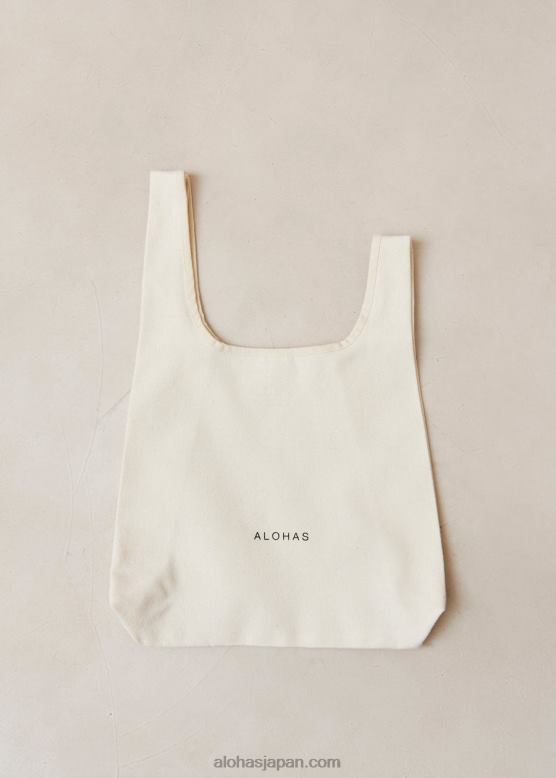 Alohas クリーム 42TFH1209 女性 オールド イビサ - 白いコットン ハンドバッグ