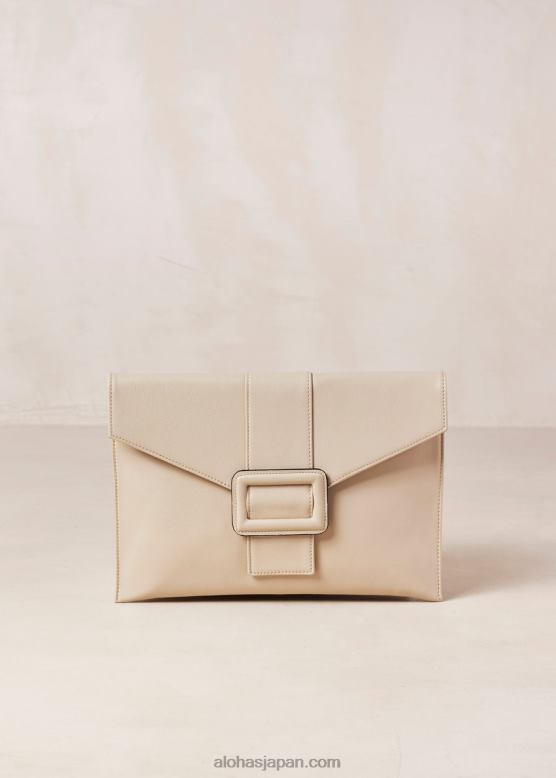 Alohas クリーム 42TFH1210 女性 e - ホワイトレザーハンドバッグ