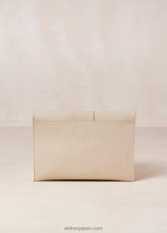 Alohas クリーム 42TFH1210 女性 e - ホワイトレザーハンドバッグ