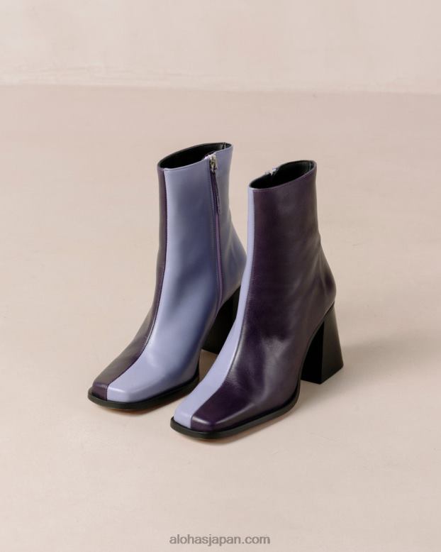 Alohas 二色のライラック 42TFH150 女性 サウスバイカラー - パープルとライラックのレザーブーツ